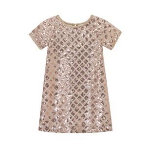 Peek Kids Diamond Sequin Short Sleeve Dress in copper Size 10